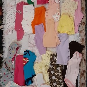 BABY GIRL CLOTHES, NEWBORN, & 0-3 MOS.